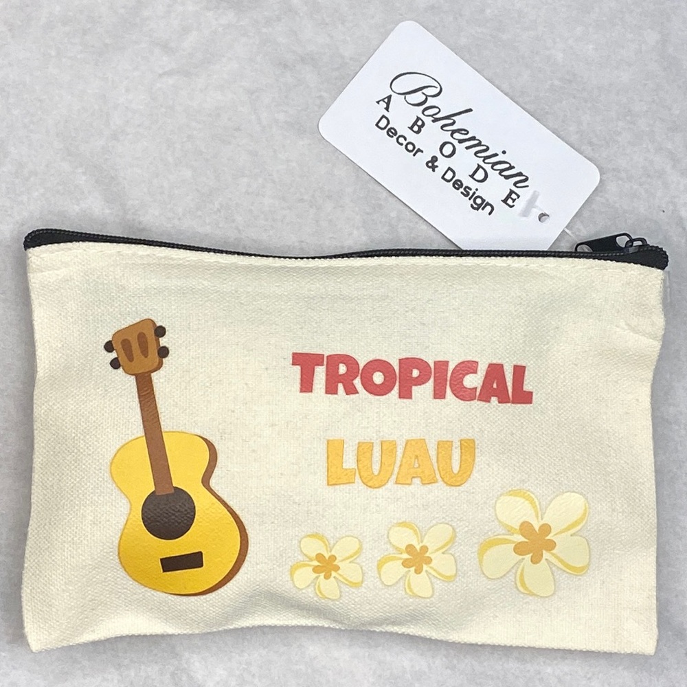 Tropical Luau - Multi Purpose canvas zippered bag